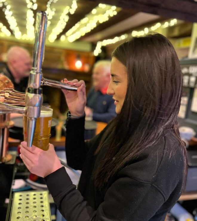 Nicole Pouring Pint